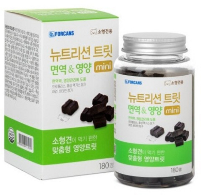 포켄스 강아지 뉴트리션 트릿 미니 영양제, 180정, 면역/항산화, 1개