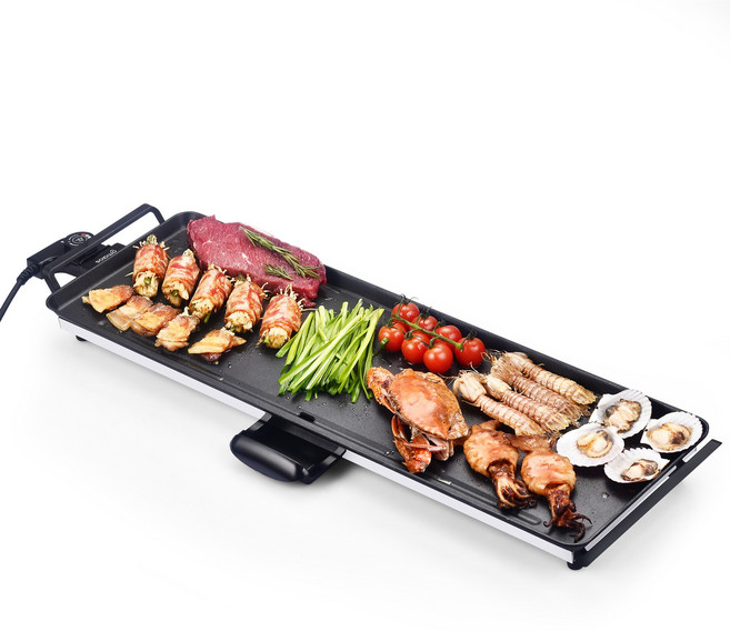 Gmalos 와이드 전기 그릴 70CM 특대형 1800W 고화력 5단 조절, AD-G70