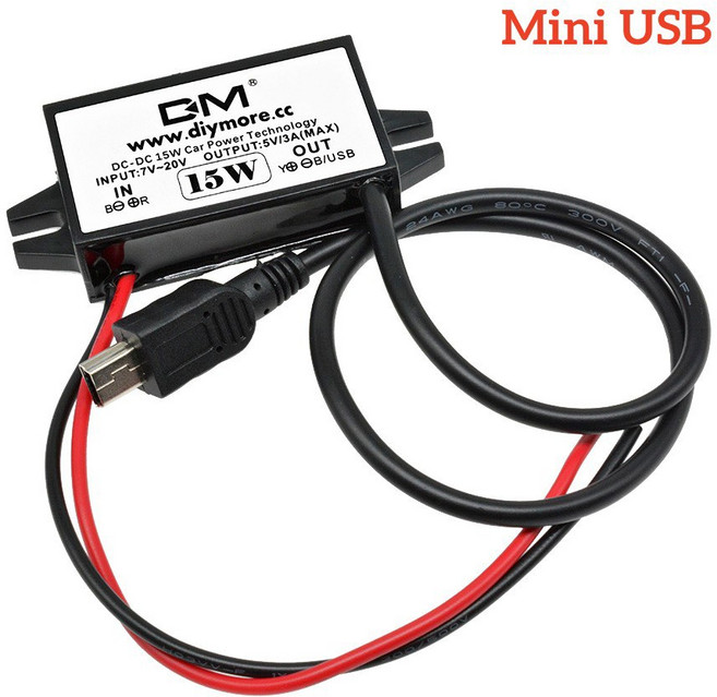 DC 2V ~ 5V 3A 5W 자동차 전력 변환기 마이크로 미니 USB 스텝 다운 전압 POWER LOGIC 공급 장치 출력 어댑터 역방향 보호 기능 포함, Type-C 15W, 1개