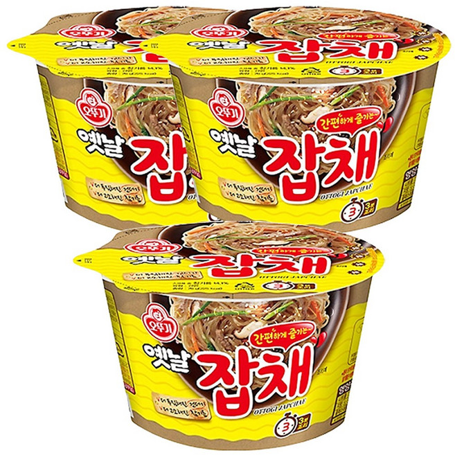 오뚜기 옛날 잡채 용기 76g, 3개