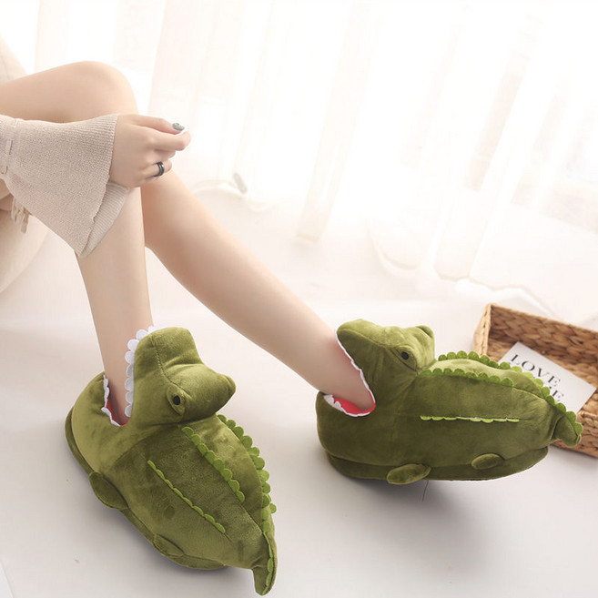 큰입 상어 슬리퍼 홈 여성 솜털 모피 슬라이드 Kawaii 겨울 신발 숙녀 부드러운 플러시 동물 넓은