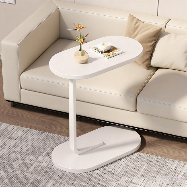 감성 홈카페 거실 소파 사이드 테이블 보조 침대 협탁 인테리어 미니테이블, 화이트