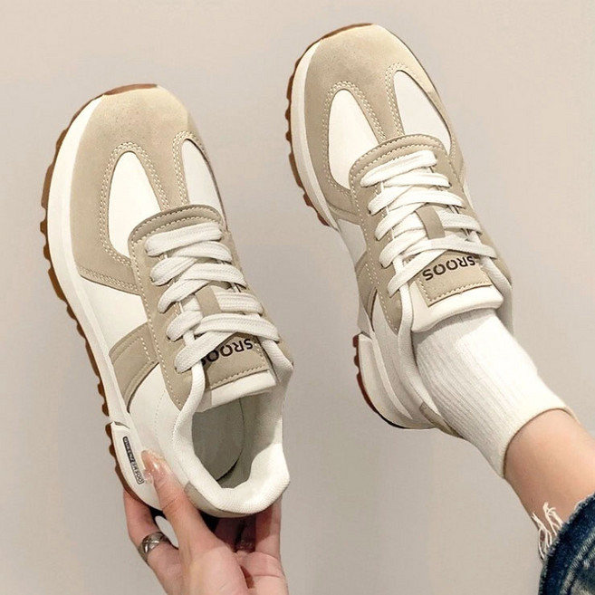 Modern Fashion 여성 발편한 통굽 스니커즈 심플 운동화