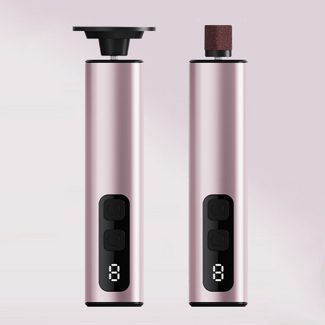 SmartGo 2in1 무선 충전식 전동 발각질제거기 다용도 발 뒤꿈치 발바닥 굳은살제거 C-type, 핑크