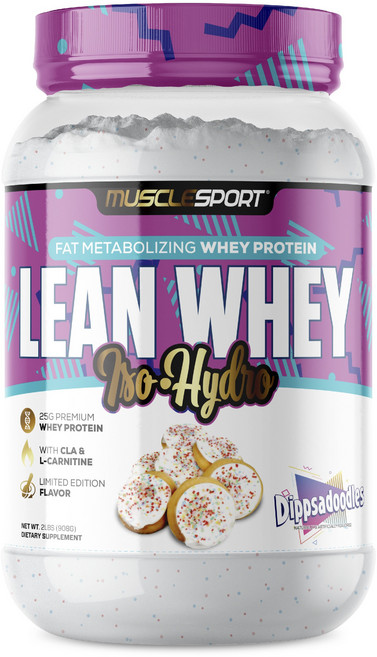 MUSCLESPORT Lean Whey 分離乳清水解深層塗層Dippsadoodle, 1個, 908g