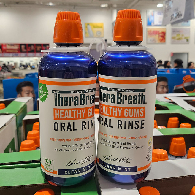 테라브레스 헬시검스 오랄린스 1L x 2개 클린민트 임플란트 가글 구강청결제 구강스프레이 가글 코스트코