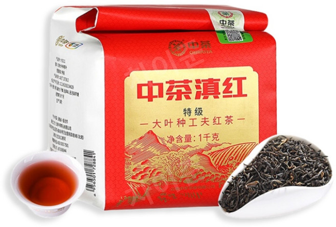운남 봉경 특급 전홍 대엽종 홍차 1000g 중차, 1개, 1개입