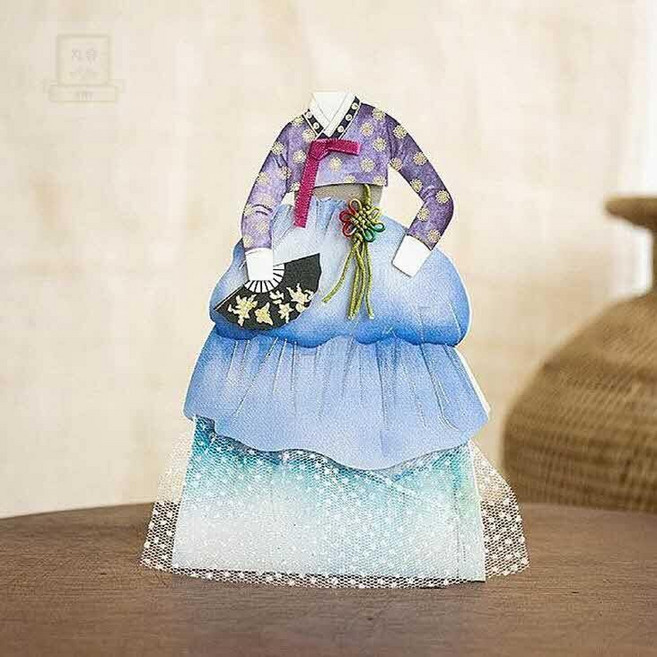 스토어-소유 더솜씨문구 전통한복 여인카드