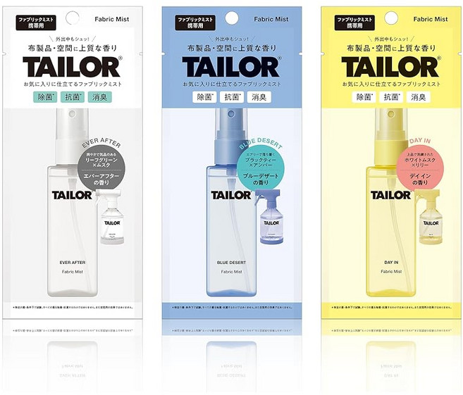 공식 TAILOR 테일러 휴대용 패브릭 미스트 3종 세트 에버 애프터 블루 디저트 데이 인, 1개, 1g