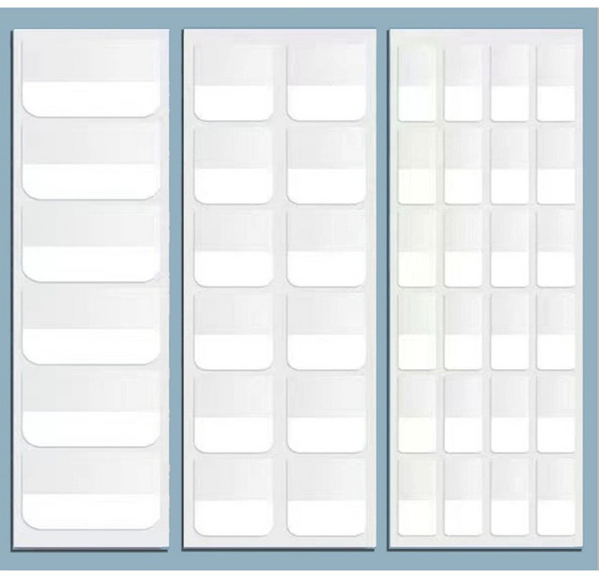 [3종세트/60 120 240장] 파스텔 포카 인덱스 스티커 포카플래그 투명 필름 라벨 인덱스 포스트잇 북마크 책갈피 접착메모지 포카꾸미기 다이어리꾸미기, 화이트