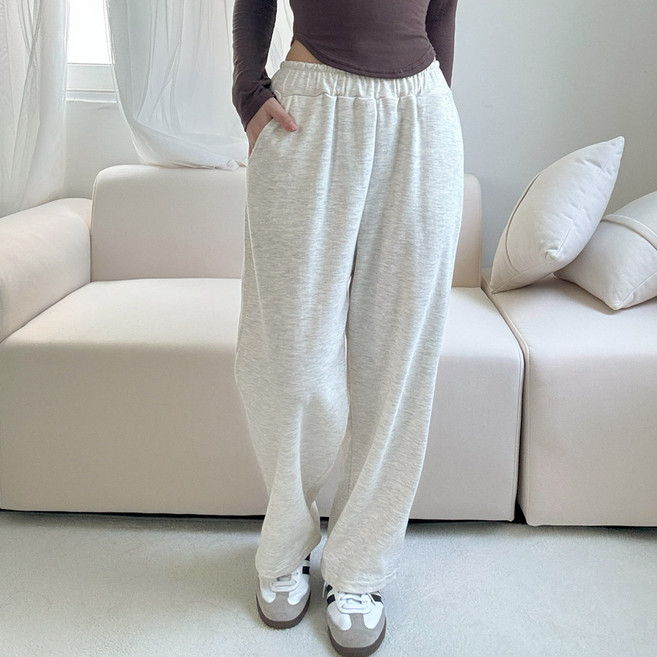 [기장선택/일반&기모] 여성 데일리 밴딩 롱기장/숏키작녀 키큰녀 2단기장 밴드 일자 와이드 팬츠 4color