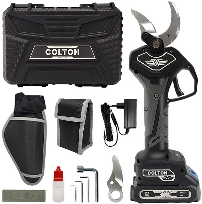 콜튼 전동가위 무선 충전식 전동전지가위, 40mm 2500mAh배터리 1개 세트, 1개