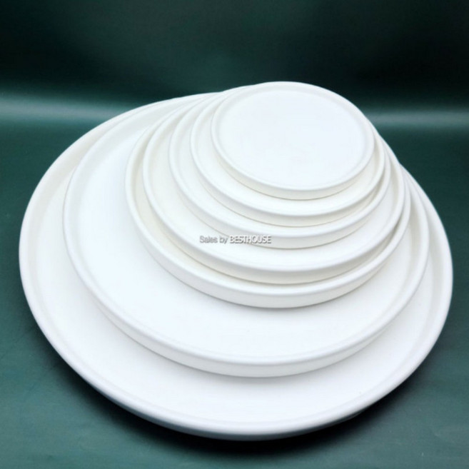 풀드림몰 도기 화분 받침 D18 내경 18.5cm 화이트 화분물받침대, 1개