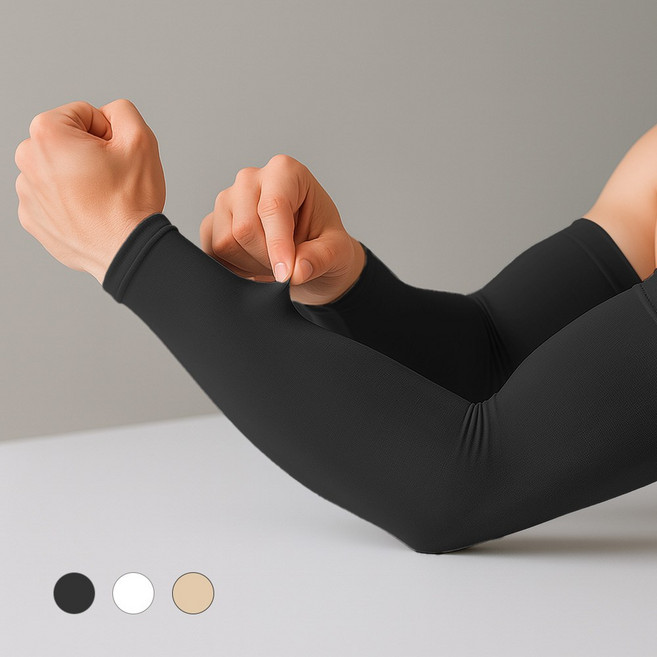 메디플릿 자외선 차단 냉감 심리스 쿨토시, 2개, 블랙