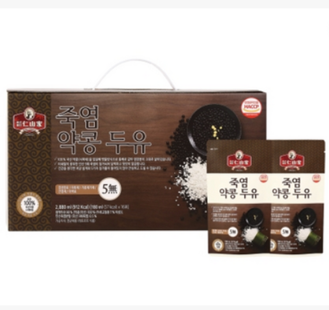 인산가 죽염 약콩 두유, 180ml, 64개