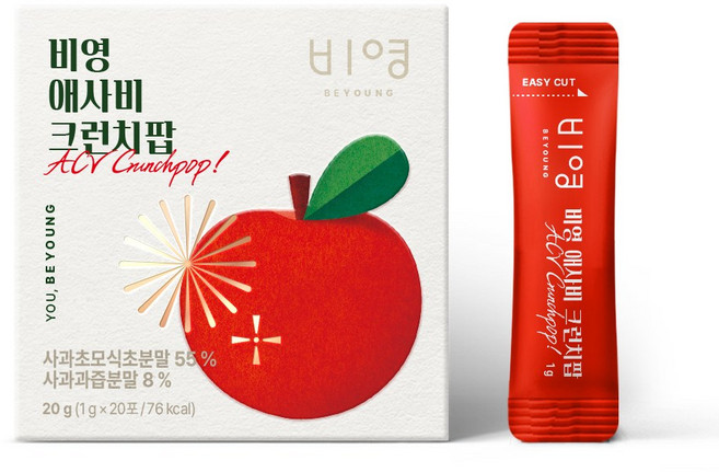 비영 애사비 크런치팝 / 입안에서 톡! / 간식처럼 맛있게 관리해요, 1박스, 20g