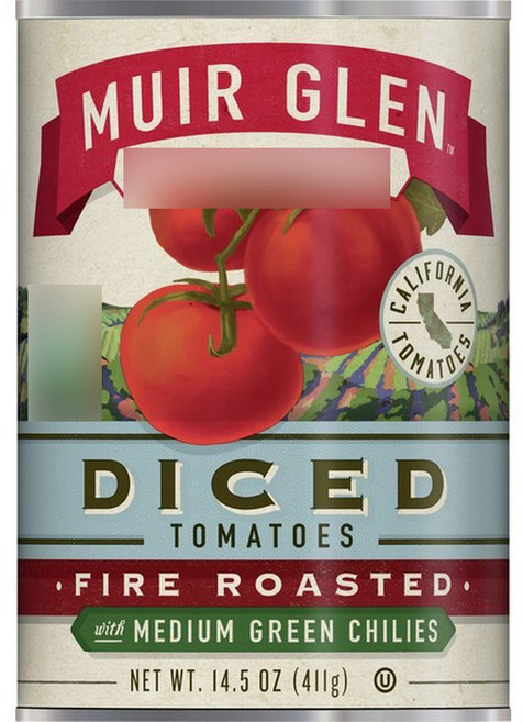 뮤어글렌 파이어 로스티드 다이스드 토마토 미디엄 그린 칠리, 411g, 1개