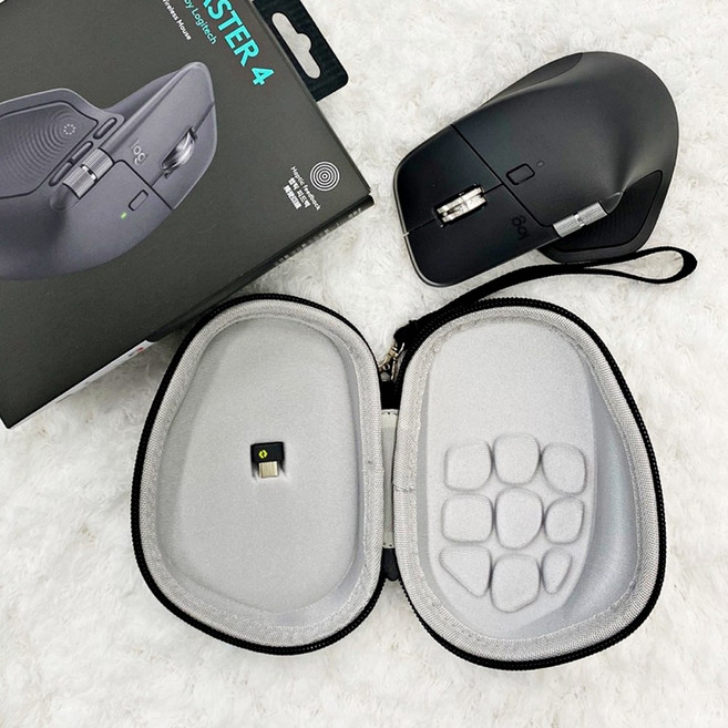 로지텍 MX Master 마스터 4 전용 파우치 마우스 하드 케이스 충격보호, 블랙, MX Master 4 전용 파우치