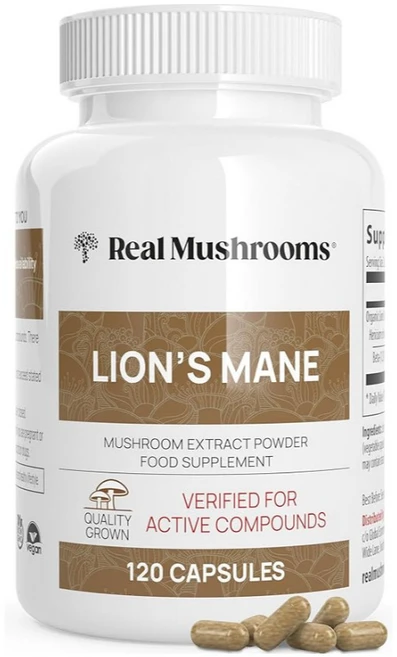 리얼머쉬룸 노루궁뎅이버섯 120캡슐, 1개 - 쿠팡