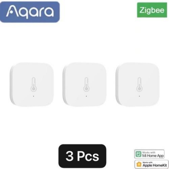 글로벌 버전 Aqara 온도 습도 센서 스마트 공기 압력 센서 Zigbee 스마트 홈 Xiaomi APP Mi home Homekit APP, 4)3pcs