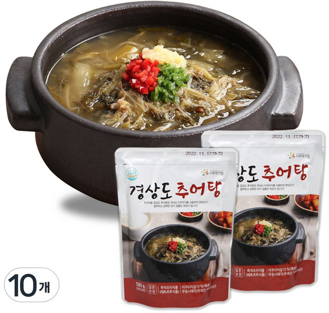 국내산 미꾸라지 경상도 추어탕, 10개, 500g