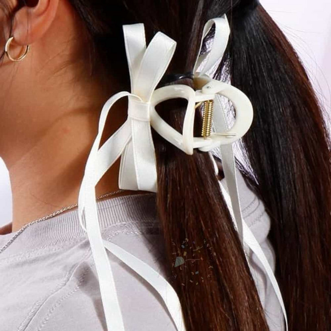 미풀 리본 집게핀 반올림집게핀