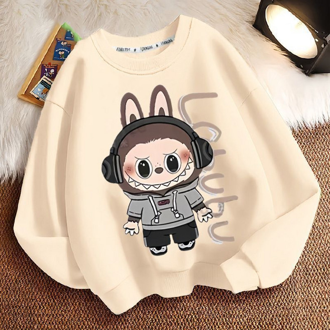 라부부 아동 맨투맨 라운드 슬림 긴팔 루즈핏 캐주얼 코트