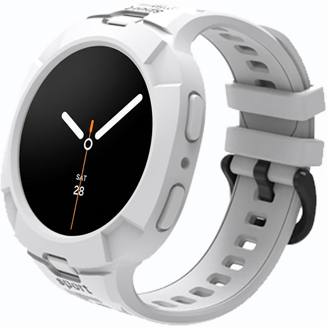 오네꼬네 일체형 스트랩 케이스 밴드 시계줄 호환용, 1개, 화이트