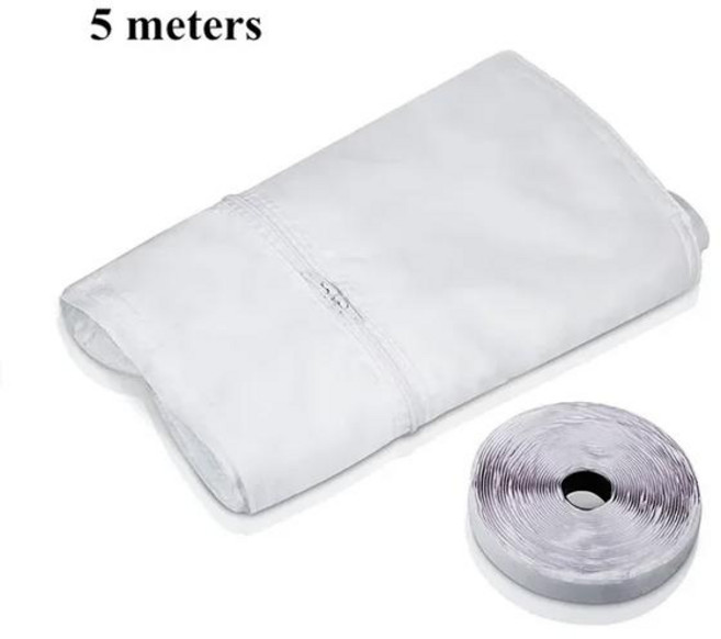 에어컨배관덮개 에어락 창문 도장 휴대용 에어컨 커버 천 씰링 플레이트 지퍼 접착 창 3 m 4 5m, 5 meters, 1개
