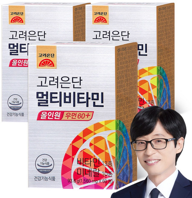 고려은단 멀티비타민 올인원 우먼 60+, 60정, 3개