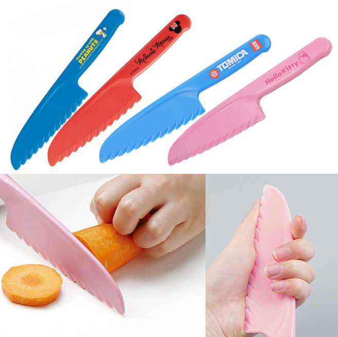 아동용 어린이 플라스틱 안전칼 요리칼 유아 어린이집 준비물, 플라스틱안전칼_미니마우스, 1개