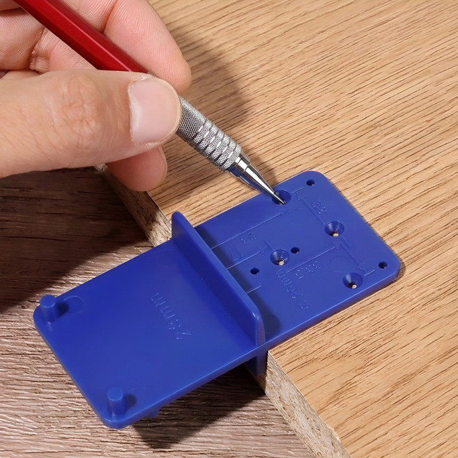 싱크대 경첩 가이드 힌지 구멍 타공 위치 드릴링 설치 보조 지그, 1개, 주방가구경첩가이드