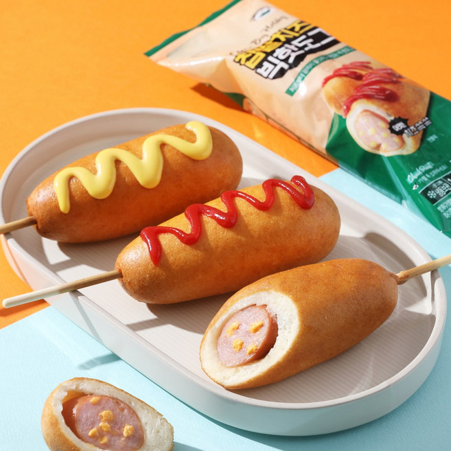 싱글팩토리 육즙팡팡 찹쌀치즈 빅핫도그 130g 어린이간식 치즈소시지 핫도그, 20개
