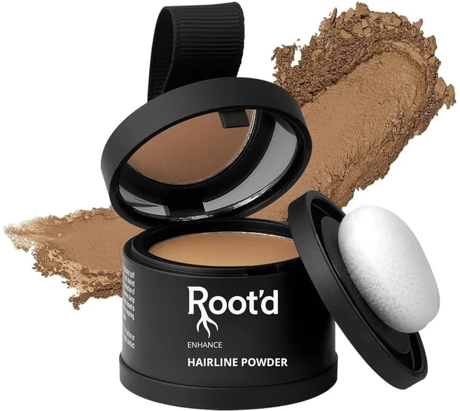 남성 및 여성용 헤어라인 파우더 - 48시간 체류 방지 피니시 헤어 파우더가 모발 섬유처럼 얇고 대머리 반점과 블렌딩을 은폐하는 즉각적인 블랙 커버를 위한 컬러, Light Brown - 쿠팡