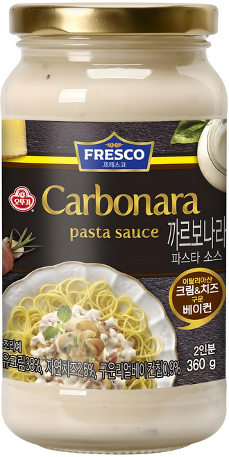 오뚜기프레스코 까르보나라 파스타소스, 360g, 1개