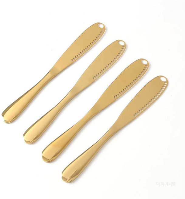 버터나이프 4p세트 골드 잼나이프 버터칼 스텐버터나이프 스텐버터스프레더 스텐버터필러나이프, 4개, 본상품선택