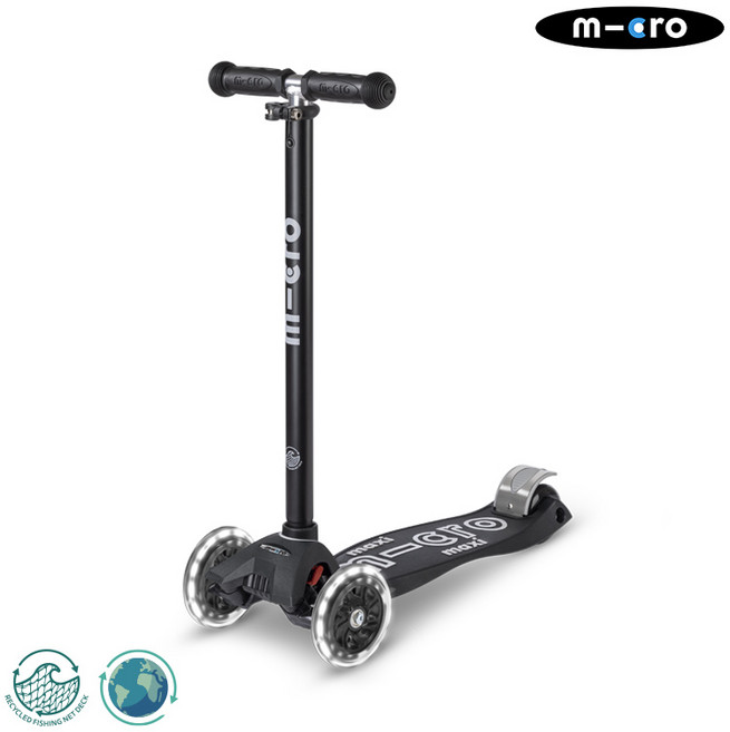 마이크로킥보드_맥시T 디럭스 LED 에코(색상선택), 블랙, 1개