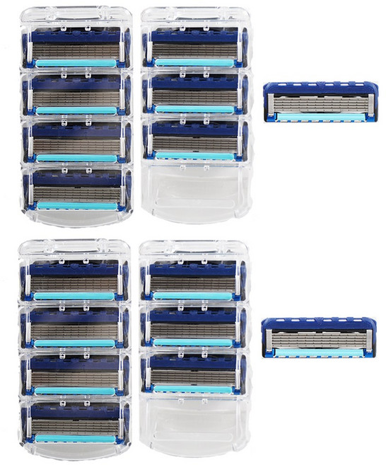 토비메모리 프리미엄 밀착 5중 면도날 질레트 퓨전 프로글라이드 호환, 4개, 4개입