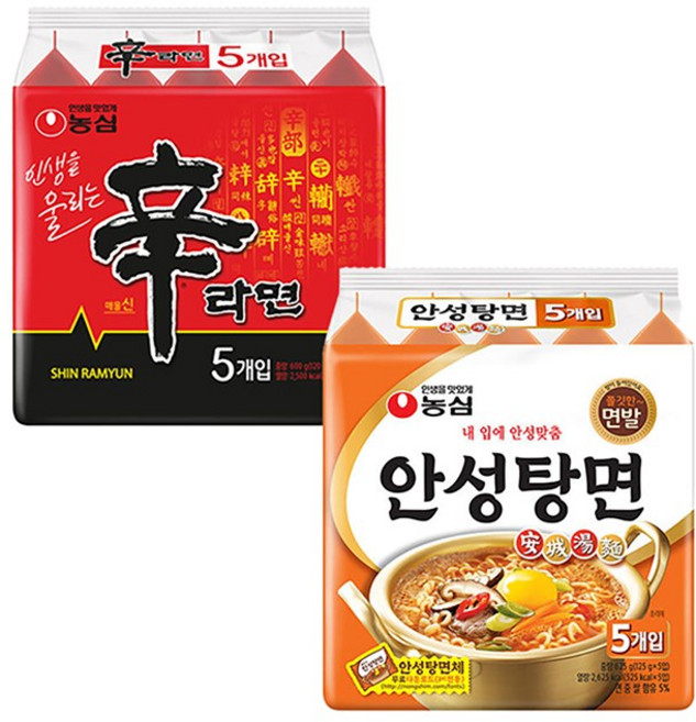 농심 신라면10봉지+짜파게티10봉지 총20봉, 단품
