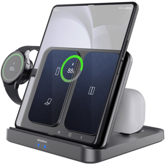 3in1 핸드폰 고속 무선충전 거치대 갤럭시 워치 버즈 S24 Z폴드5 Z플립5 노트