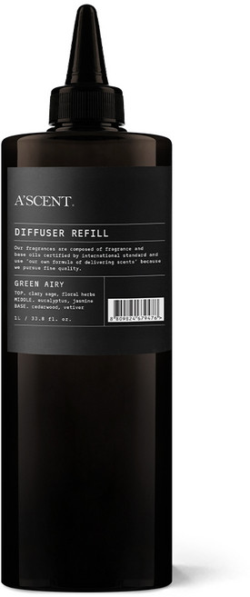 에이센트 대용량 디퓨저 리필, 1개, 1L, 그린에어리