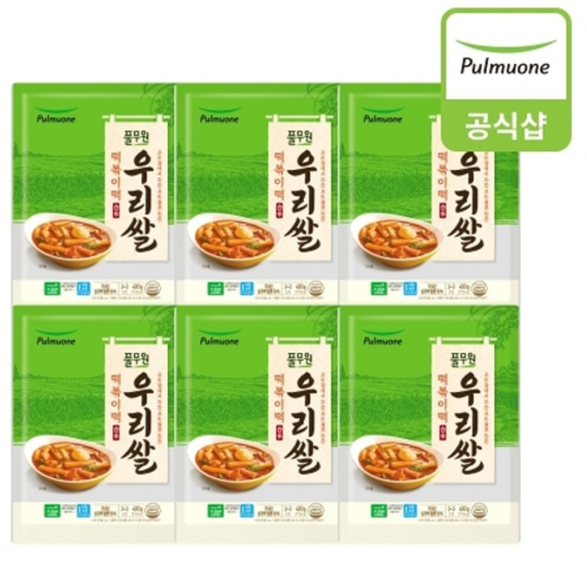 우리쌀 한입 떡볶이떡, 옵션 x 6개, 400g, 6개