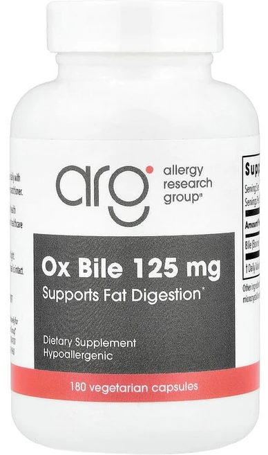Allergy Research Group 소 담즙 125mg 베지 캡슐 180정 ALG-76370, 1 - 쿠팡