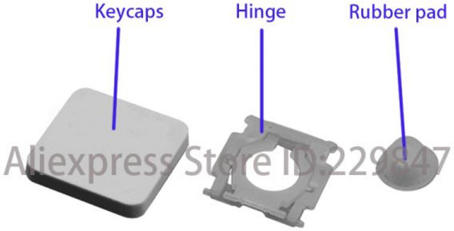 키보드 노트북 MSI GF66 MS-1582 MS-17L1 MS-17H3 RGB 캡 키캡 및 힌지 교체, 02 1 Hinge