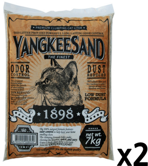 고양이모래 양키샌드 1898오리지널 7kg x2개, 1개, 오리지널