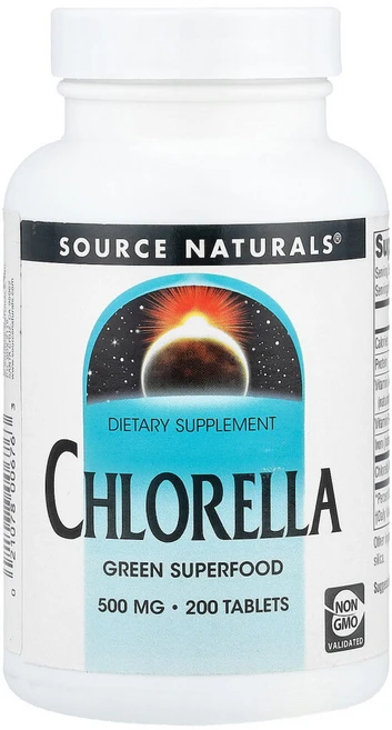 소스내추럴스 클로렐라 500 ㎎ 200정, 1개, 200개 - 쿠팡