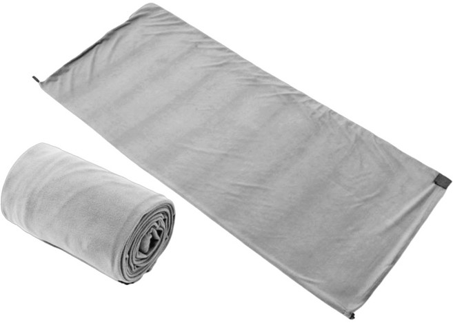 타닥 캠핑 블랭킷 연장형 담요 침낭 라이너 휴대용 이불 압축파우치, 1개, 그레이