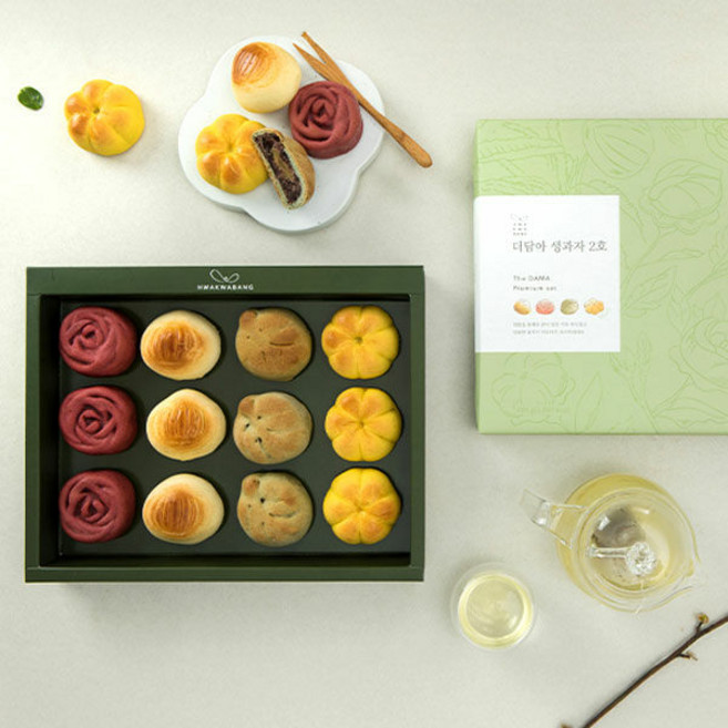 ★가정의달 행사★ 더담아 생과자 2호 선물세트 (12개입) + 쇼핑백 /가정의달선물, 12개