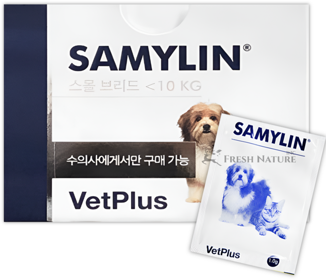 벳플러스 새밀린 스몰 브리드 10kg 미만 강아지 고양이 간 영양제, 1개, 심장/간, 30회분