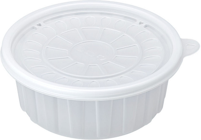 [일용상회]신형 미니 탕용기 JH 158파이 소 650ml 400세트 PP 반투명 삼계탕용기, 1개